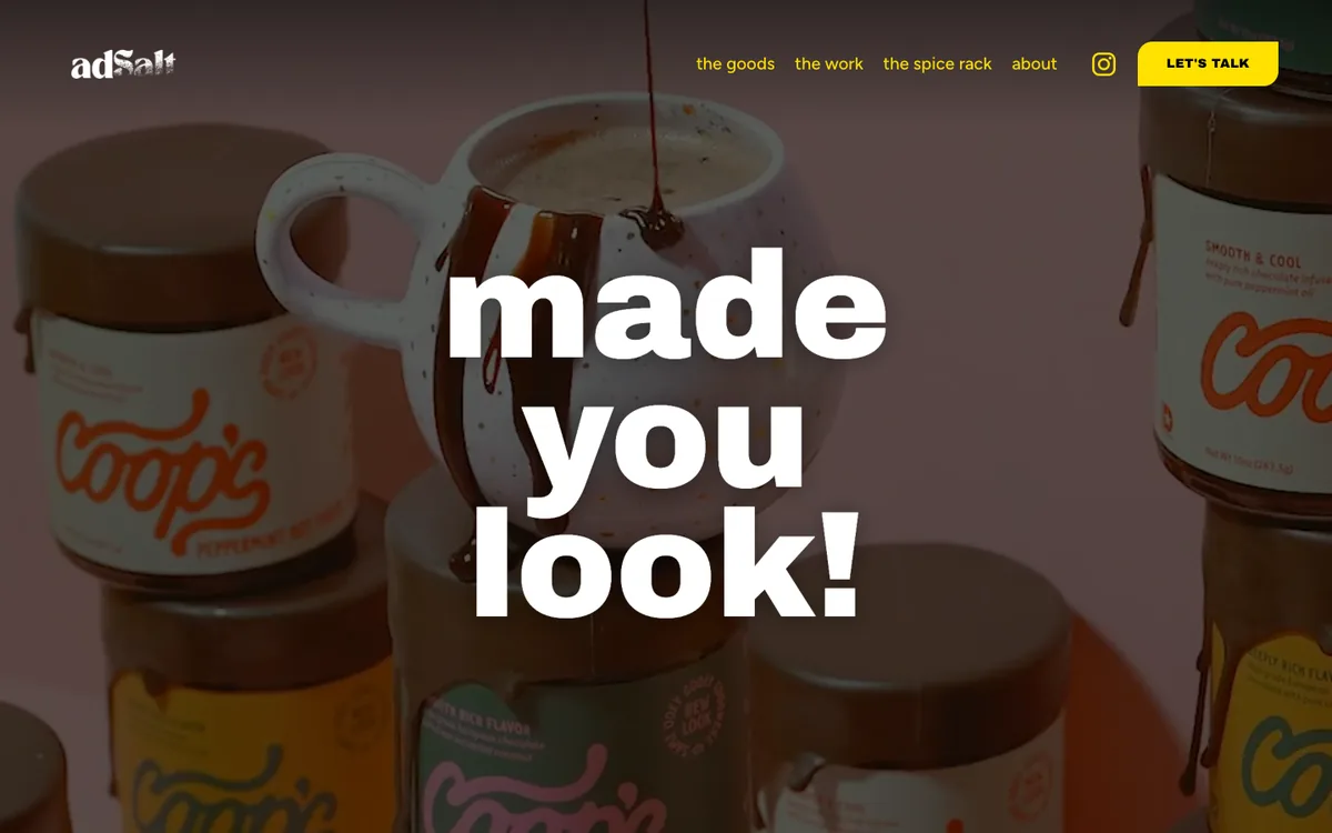 adSalt homepage on a computer